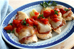 Chicken with Plum Tomato and Prosciutto