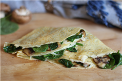 Spinach and Mushroom Crepes