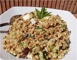 Mediterranean Quinoa-Lentil Salad with Fresh Herbs