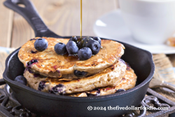 Blueberry Whole Wheat Pancakes