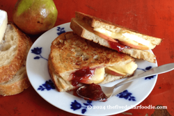 Brie Panini with Fresh Pear and Red Fruit Jam