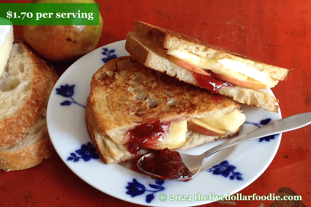 Brie Panini with Fresh Pear and Red Fruit Jam