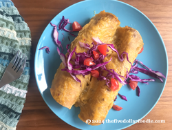 Green Chile Chicken and Vegetable Enchiladas