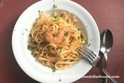 Pink Shrimp Sauce with Linguine