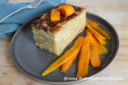 Potatoes Gratin with Glazed Carrots