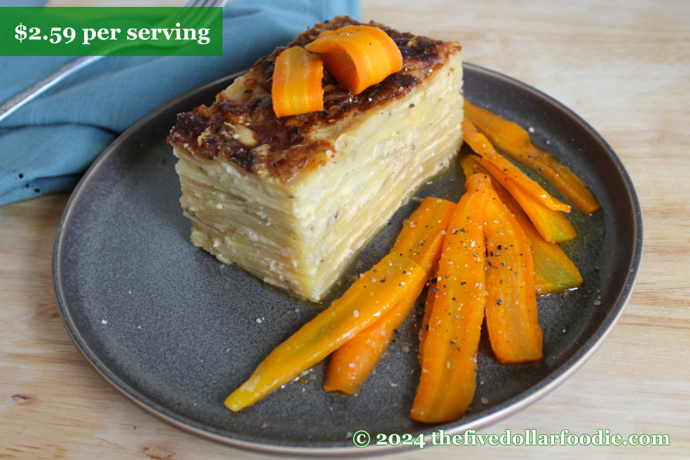 Potatoes Gratin with Glazed Carrots