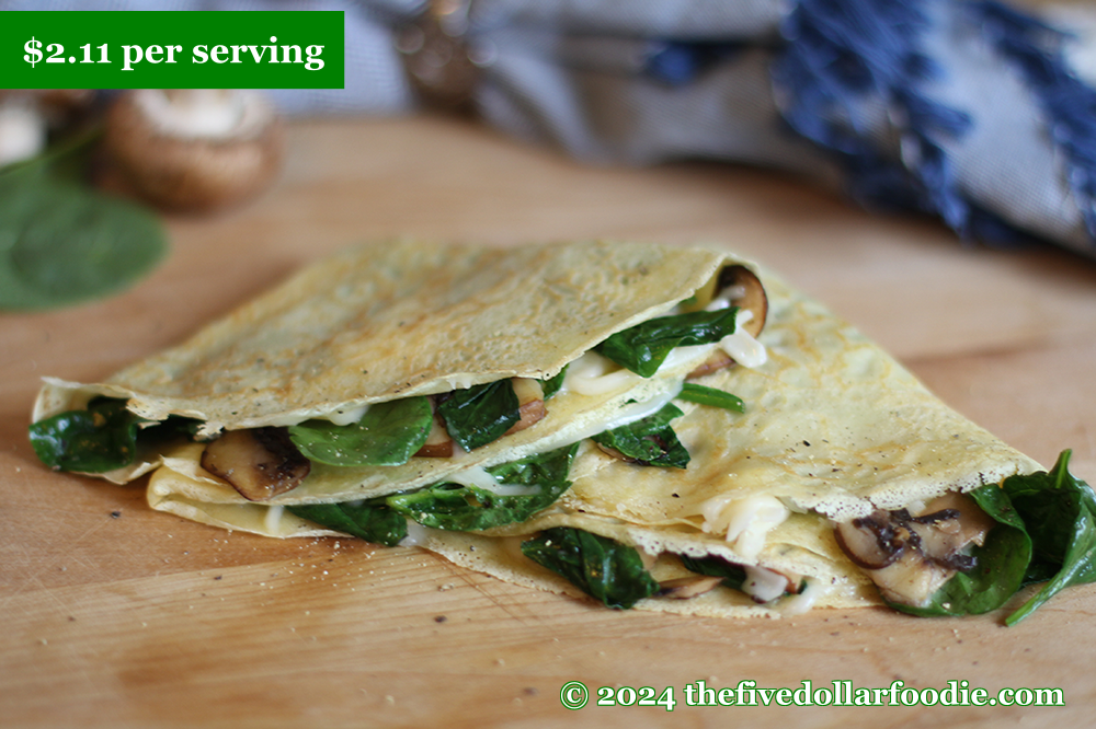 Spinach and Mushroom Crepes