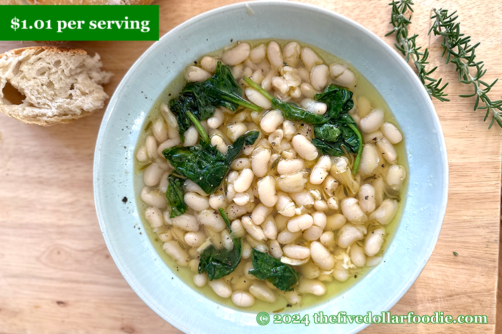 White Beans Braised with Spinach