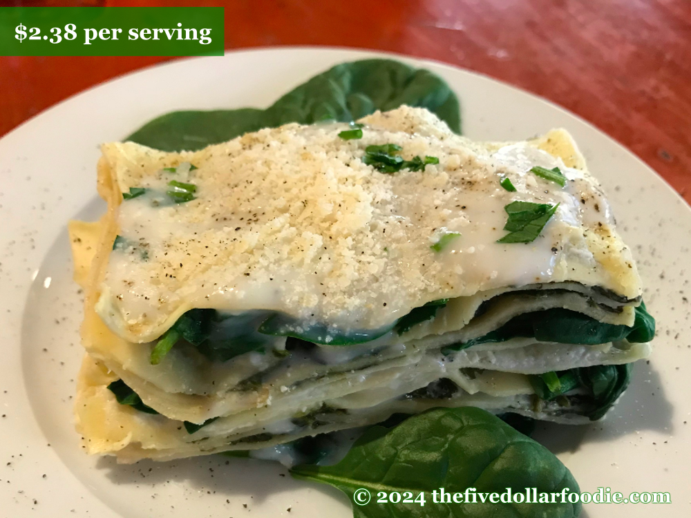 White Lasagne with Spinach and Bechamel Sauce